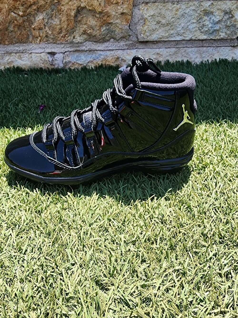 Jordan Air 11 Mid TD Cleat Patent Black